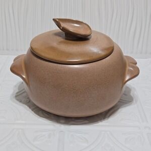 Frankoma Pottery Bean Pot Brown‎ Tan 4V